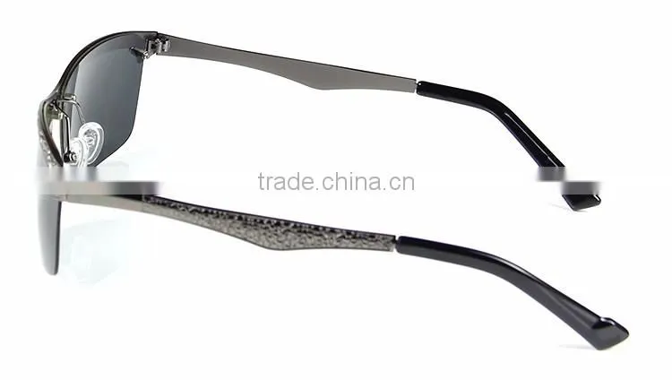 new style alloy polarized sunglasses man custom logo by laser