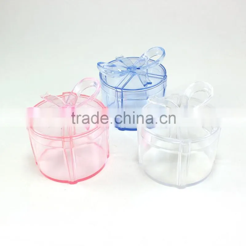 china supplier round plastic candy box package