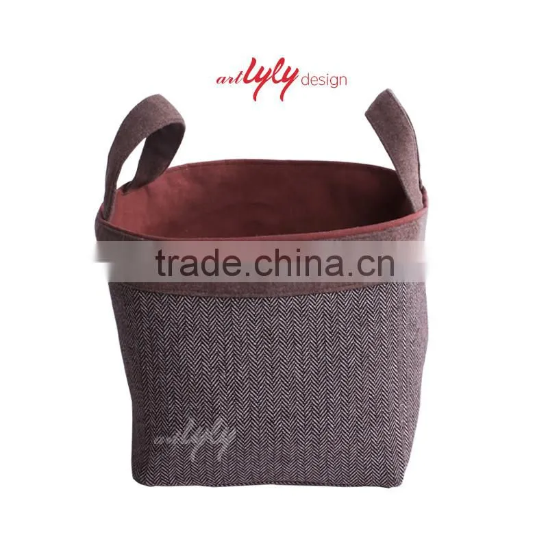 fabric basket samll decorative bulk sundries storage bag for bedroom