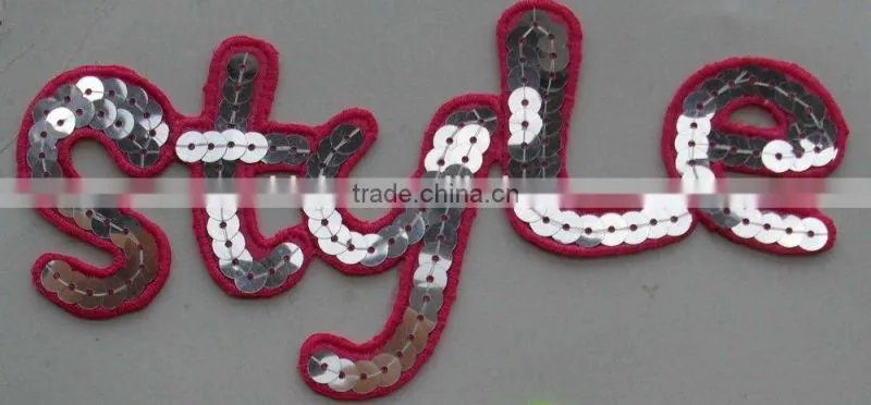 Hot sale Sequin Letter Applique