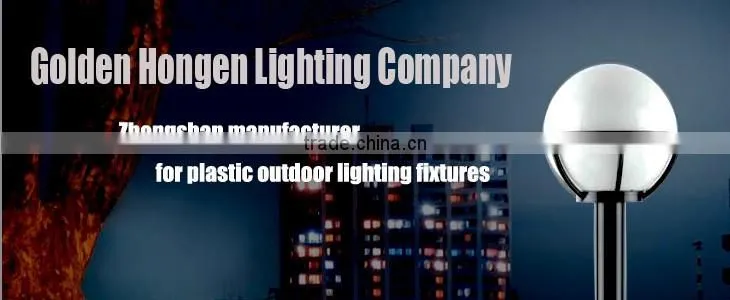 zhongshan supplier acid-resistant acrylic outdoor plastic lawn light fixture