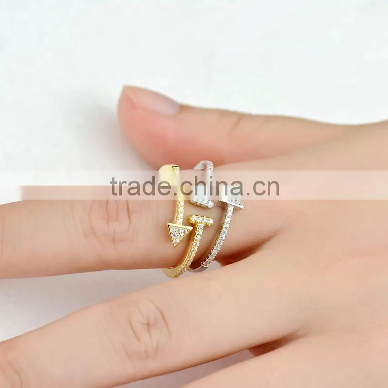 Unisex lovers rings, gothic wedding rings, silver and gold ring