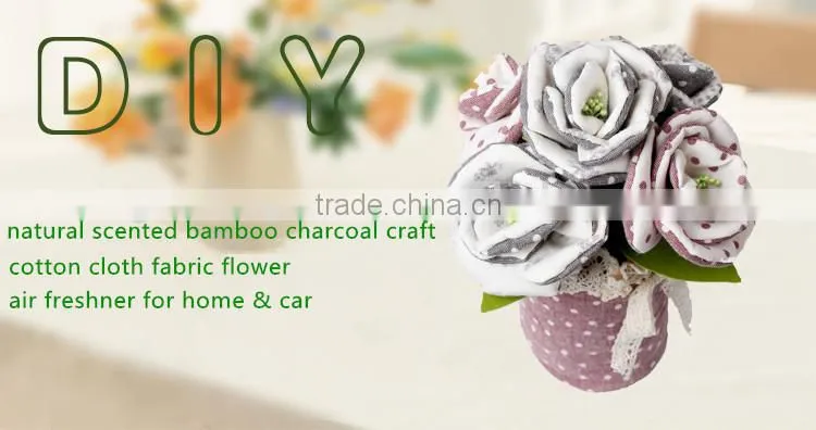 Handmade fragrance home flower decoration filled with activated bamcoo charcoal