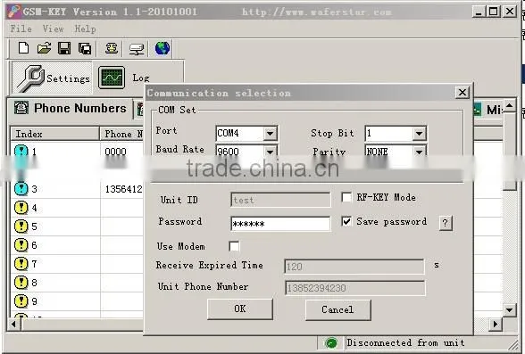 GSM control box Double relay output and double alarm input
