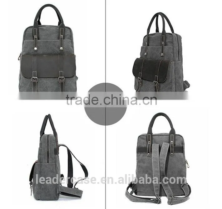 Vintage college laptop canvas backpack bags