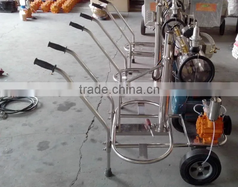 rotary vane vacuum pump type milking machine (two buckets)