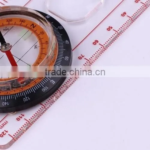 E015 Baseplate Ruler Scouts Camping Hiking Orienteering All in 1 Map Scale Compass