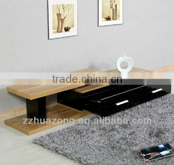 Modern Black High Gloss MDF TV Stand