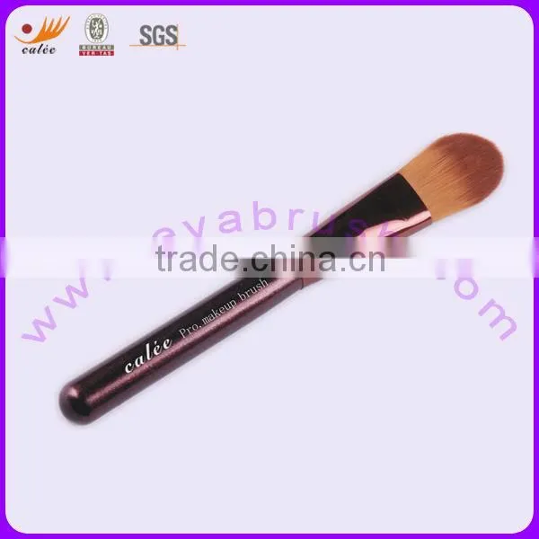 Liquid Foundation Brush/Mask/Makeup Brush with Aluminium Ferrule and Tripled Color Synthetic Hair