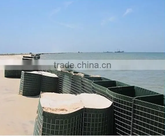 Seabees fill hesco barrier wall/ Welded Hesco Gabion/Security Bastion
