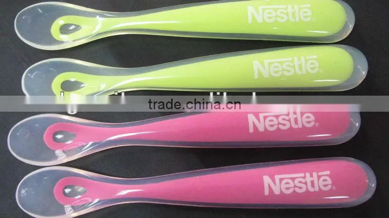 hot sell food grade silicone baby spoon