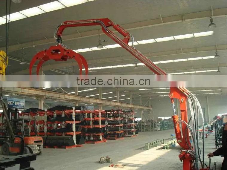 Forestry machine good quality Timber Trailer with Crane