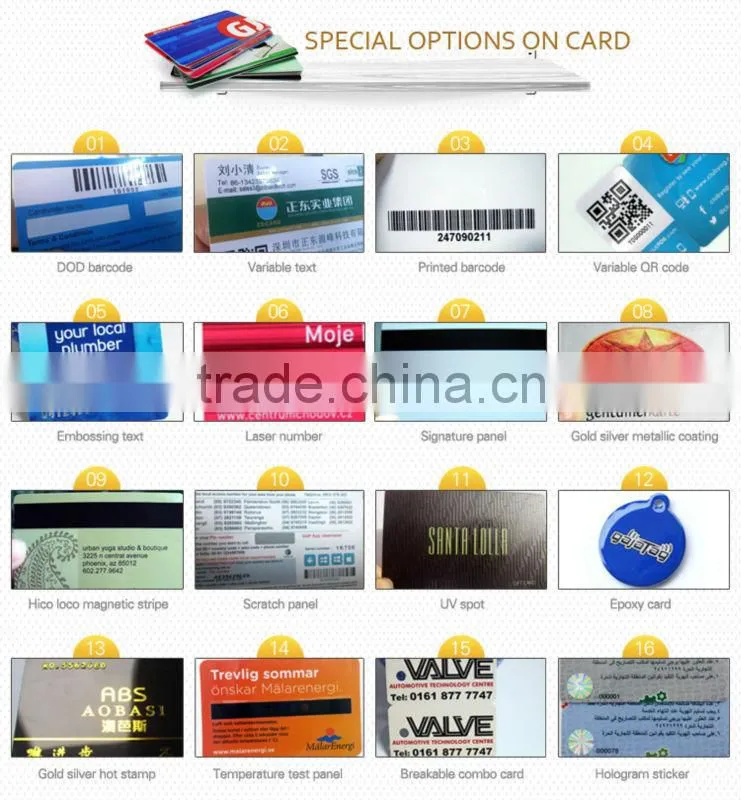 Double sides printing plastic at24c64 chip contact card printing pvc card