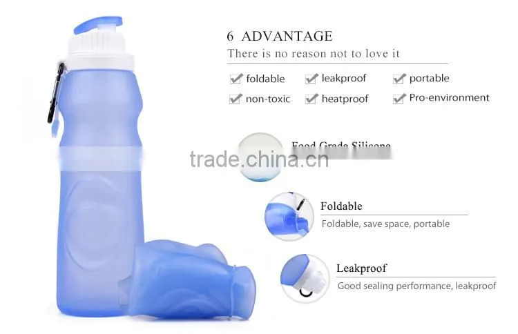 320ml small volume silicone kids water bottle
