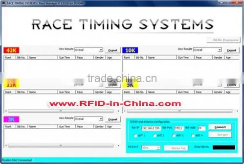 Special Development RFID assets software for Sports Timing System
