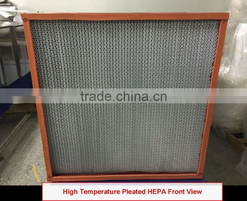 High temperature resistant panel hepa filter for hospital