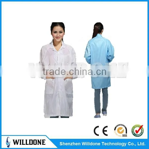 High Quality Cleanroom Anti-static Cloth, ESD Smock
