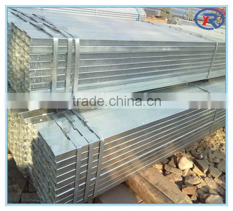 Q195 ms galvanized GI rec square pipes from china alibaba