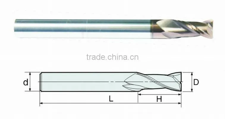 long life solid carbide end mill cutter from zhuzhou good manufacturer