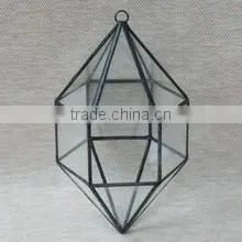Micro landscape indoor glass greenhouse/ clear glass indoor plant terrarium /Geometric Glass Terrarium