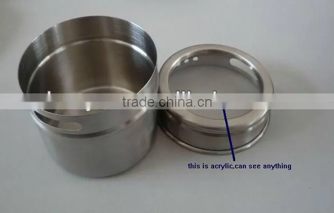 New Arrival 4 Pcs Magnetic Stainless Steel Spice Container Rack Set