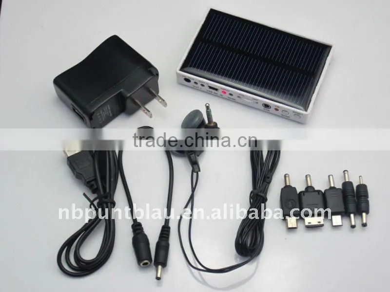 solar charger with radio