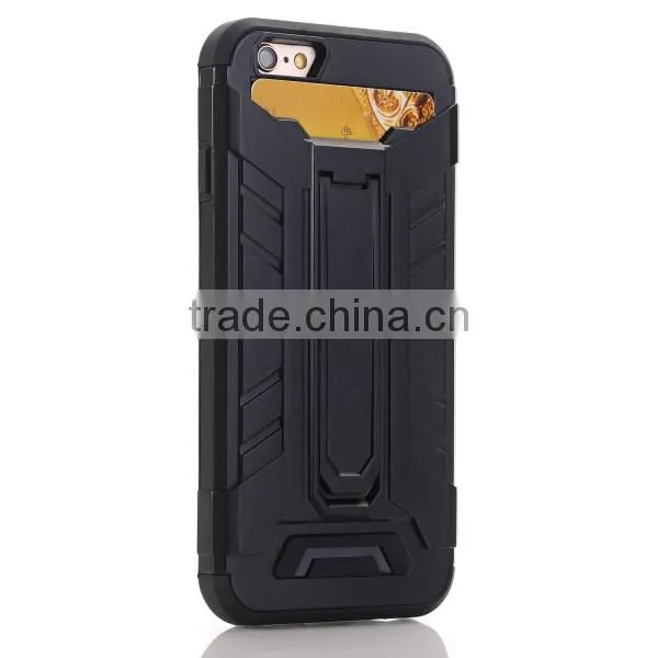 Card slot phone case bracket protective phone shell TPU + PC material for iPhone7 / plus