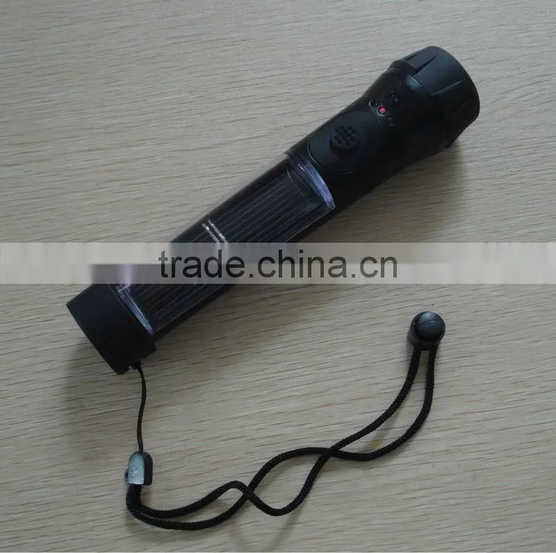 Solar Hybrid Flashlight , Hybrid Solar Powered Flashlight