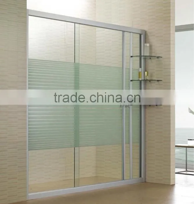 frosted glass folding small shower enclosure