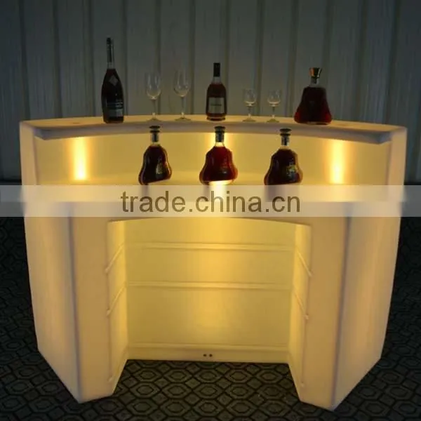 Waterproof led bar furniture big size table,portable bar counter table with RGBW