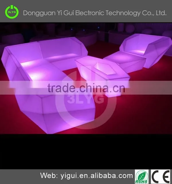 LED Outdoor solar round bar table for wedding, party