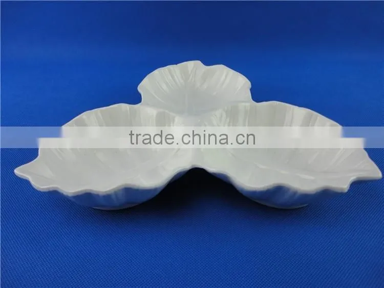 bulk ceramic plates leaf shape