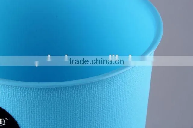 Plastic Trash Can/ Household Garbage Can with Circular Cover/Rubbish Bin