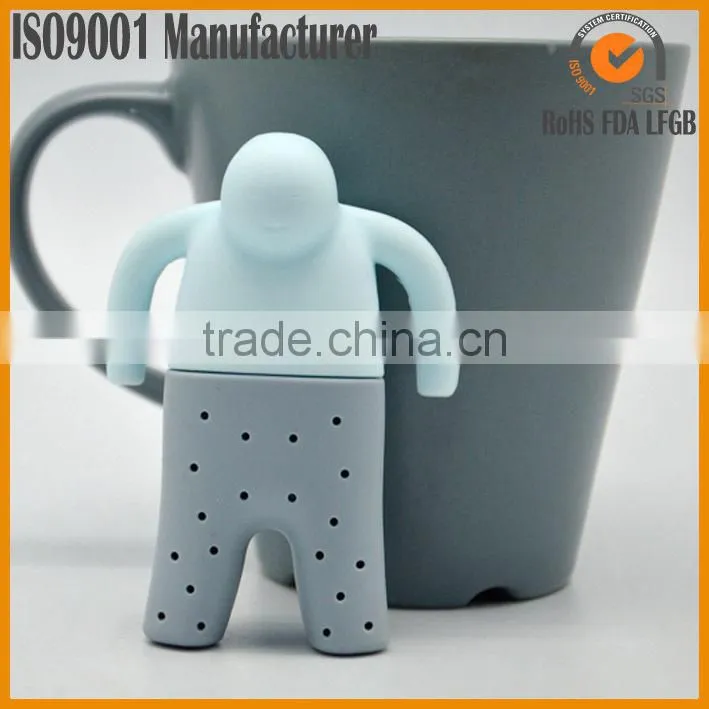 food grade BPA free cute dog/pet/ animal silicone tea infuser , pug shape tea infuser
