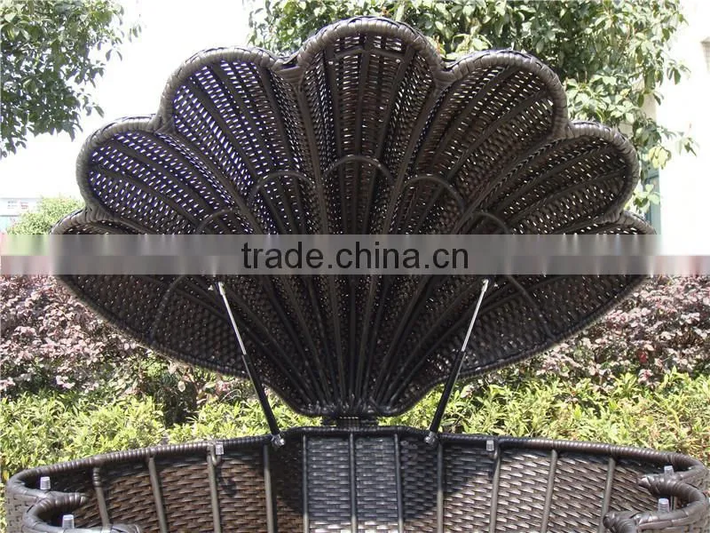 Shell Shape Outdoor Furniture Rattan Storage Boxs