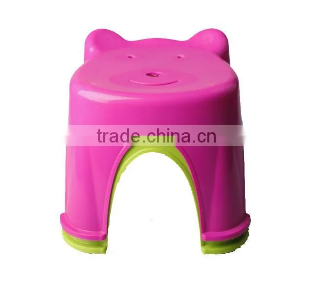 Cute Design Bear Shape Colorful Plastic Stool