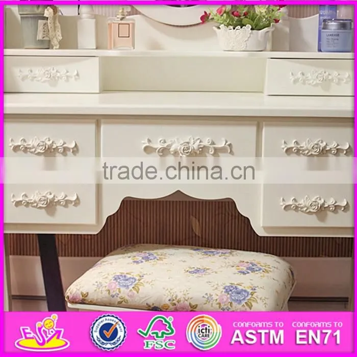 2016 wholesale luxurious bedroom solid wooden makeup vanity W08H057
