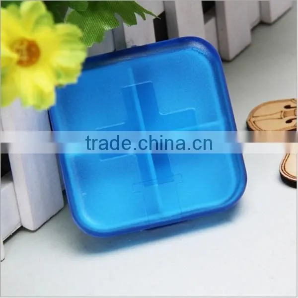 custom practical 4 compartment plastic pill box,custom plastic pill box supplier in China,custom promotional plastic pill box