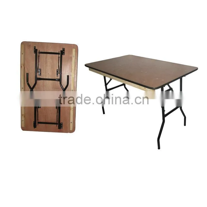 plywood used hotel reception banquet cheap round wooden folding dining table for party