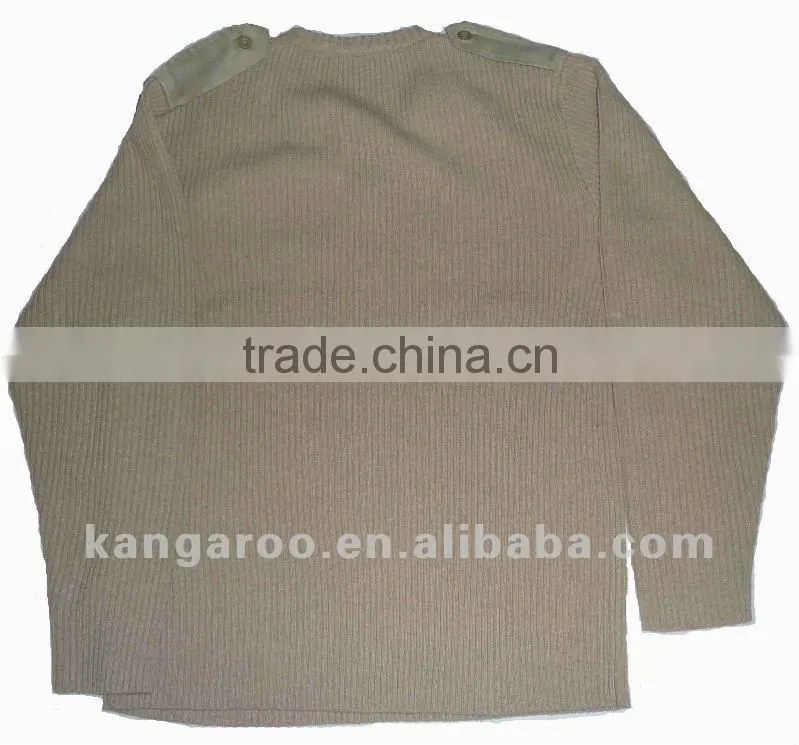 Men's 80% wool 20% acrylic sweater with long sleeve