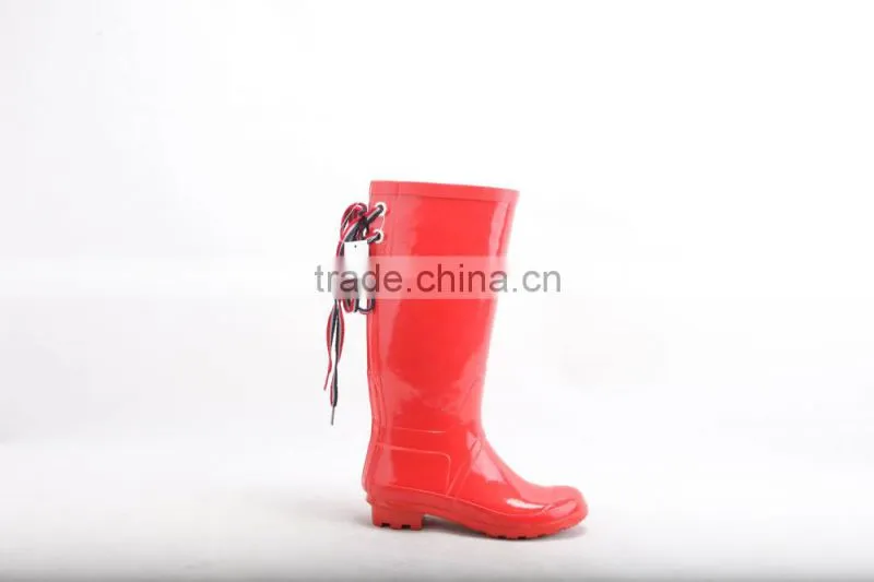 woman high tube rubber rain boots