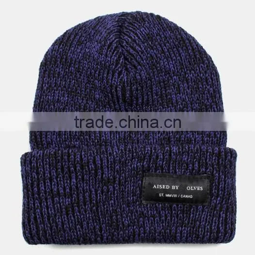 Cheap Plain Hand Made Knitted Custom Wool Beanies