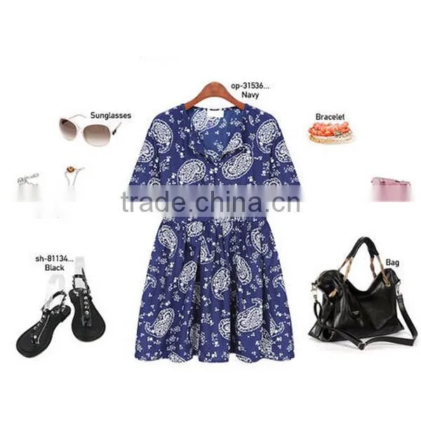 HD-D81 new design OEM factory floral women summer dresses/casual dress