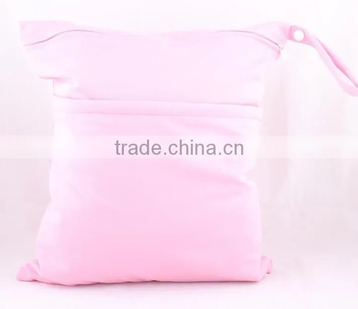 washable and reusable double pocket cloth nappy baby wetbag