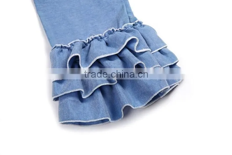 Wholesale 100% Cotton Ruffle Pants For Baby Girls