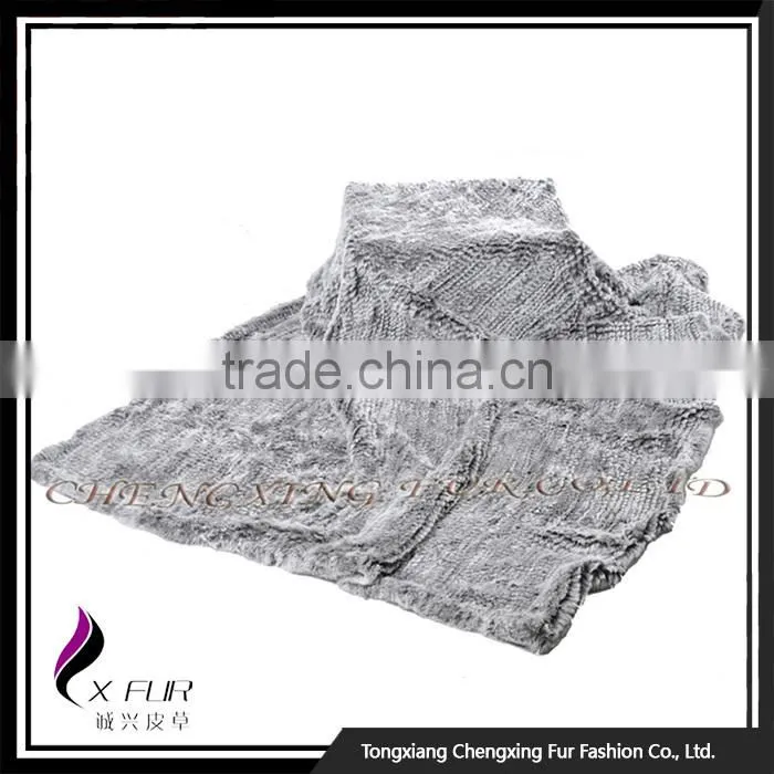 CX-D-92 Wholesale China Rex Rabbit Fur Throw