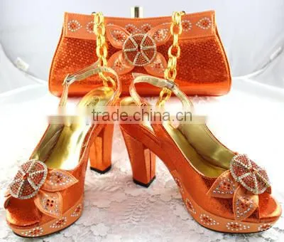 Bestway coffee shoes and bags set 2016 new fashion design shoes MG0096