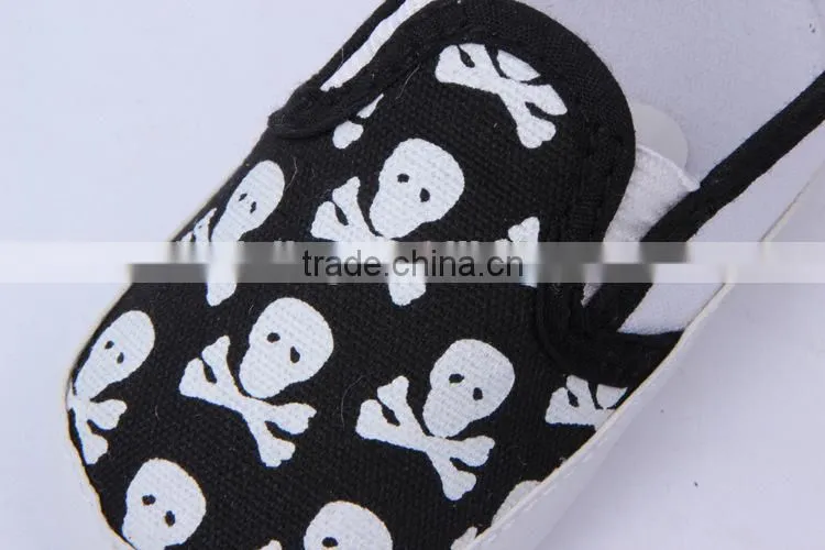 boys and girls blue skull cotton baby canvas shoes Halloween days shoes