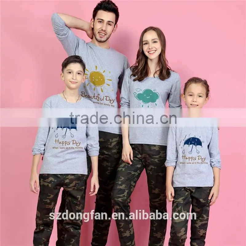 Family matching clothing long sleeve shirt matching clothes mother and daughter sweet family look clothes