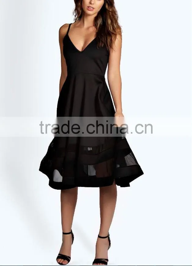 New design modern women embroidered floral matrue black bodycon dress